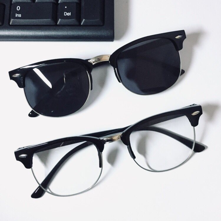Kacamata Hitam Retro Pria Wanita, Kacamata Hitam Retro Vintage Bentuk Bundar