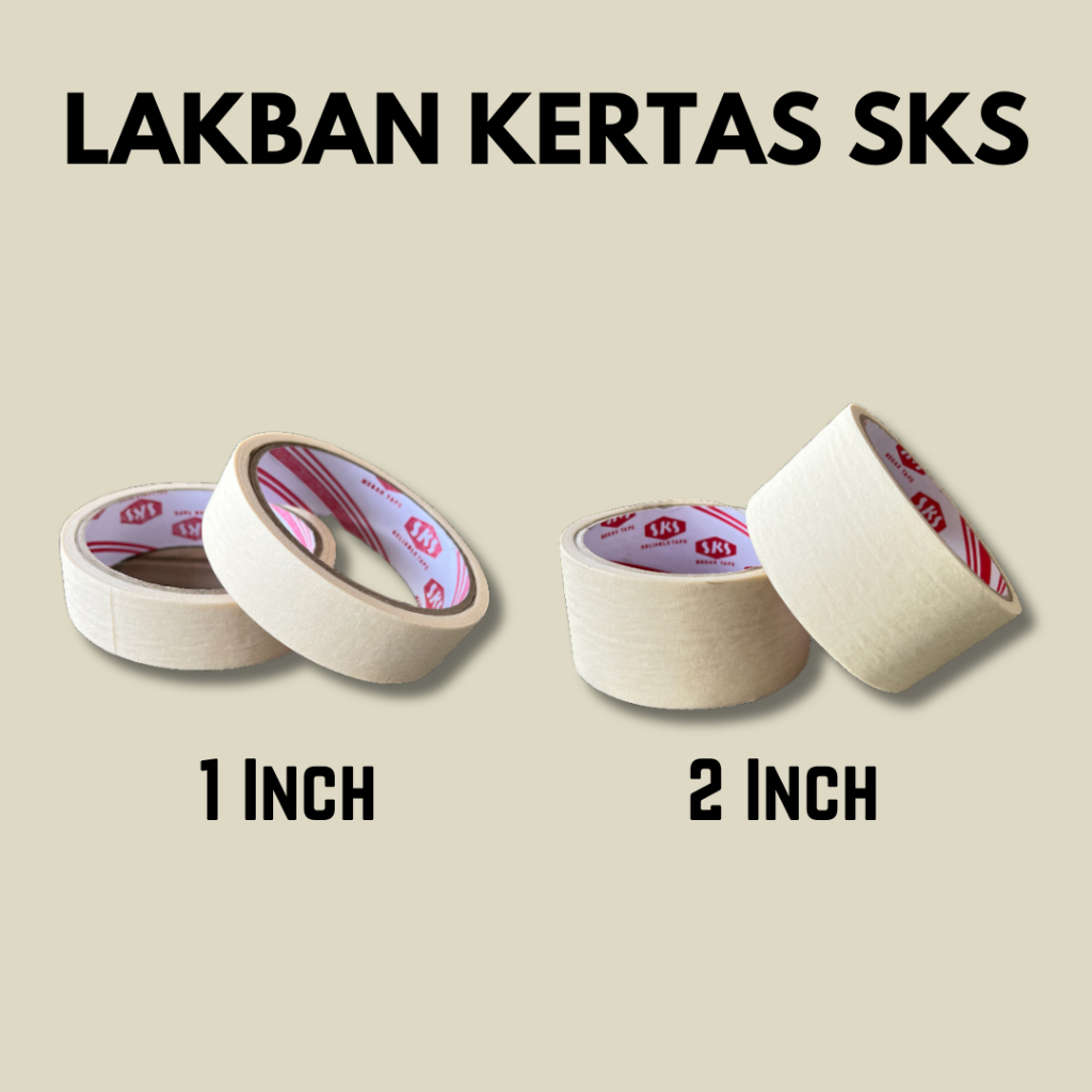 

Lakban Kertas 1 Inch dan 2 inch SKS