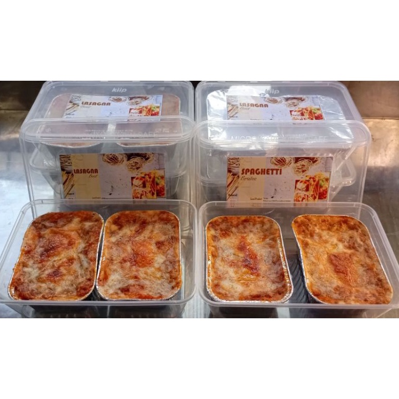 

FREE ONGKIR Lasagna frozen isi 2 cups Macaroni schotel frozen Spaghetti spaghetty brulee frozenklapetart