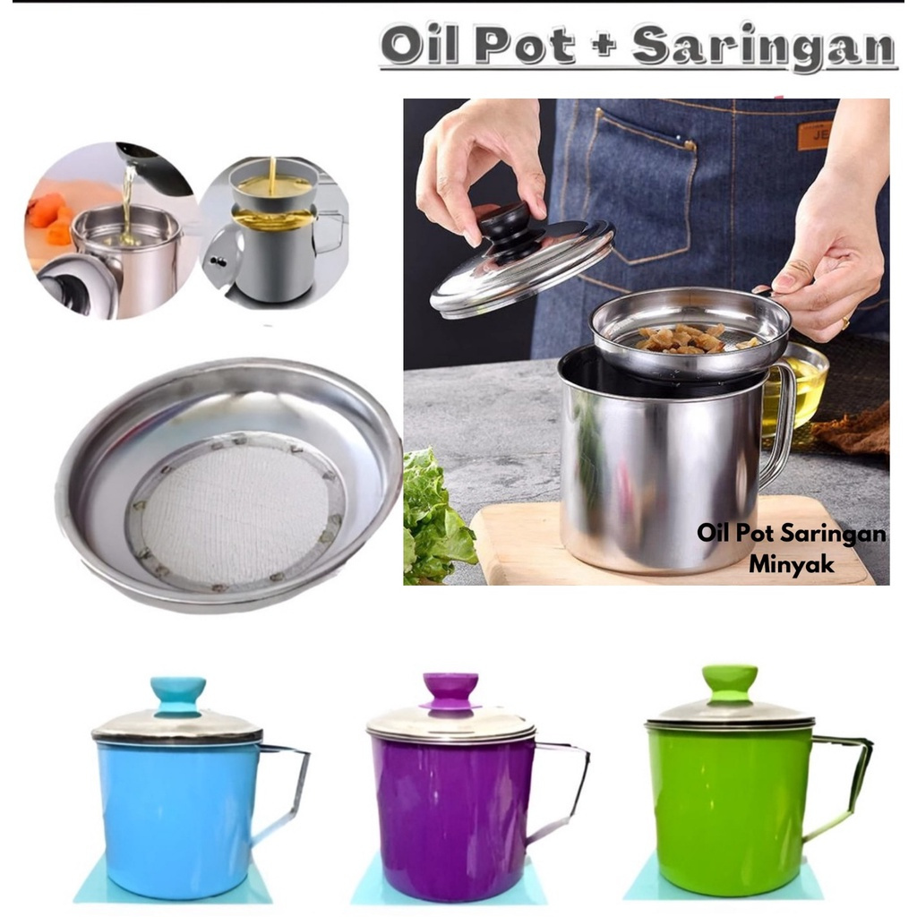 Tempat Minyak Oil Pot WARNA / Wadah Minyak Warna Kuaida MURAH MEDAN