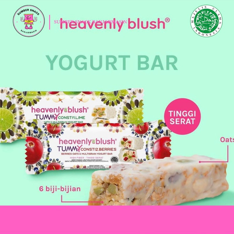 

Heavenly Blush Tummy Multigrain Yogurt Bar (25g) (2 Varian Rasa)