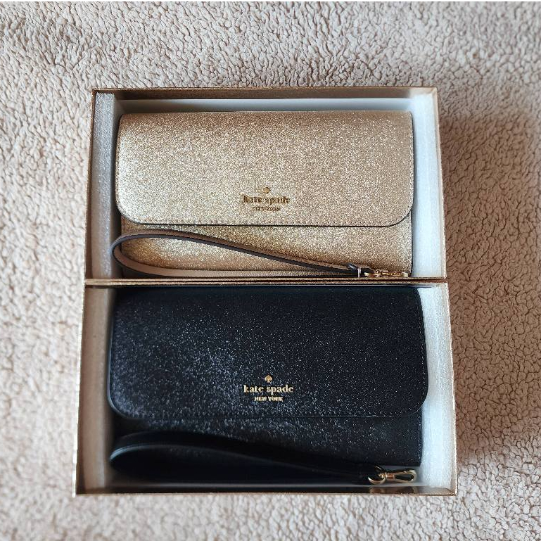 Kate Spade Boxed Med Glitter Flap Phone Wristlet - Original
