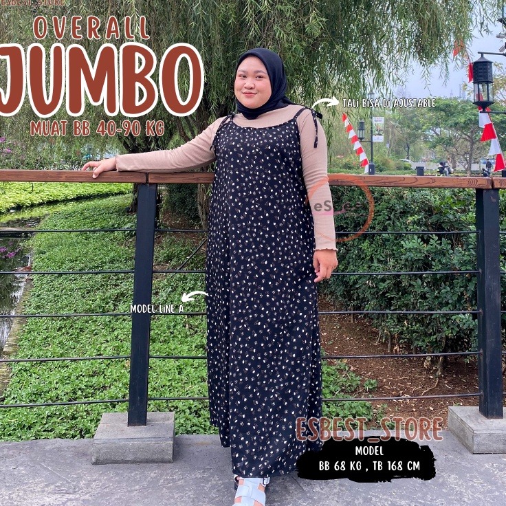 Hot Sale a1A9m OVERALL JUMBO XXXL  JISOO OVERALL OUTER DRESS POLOS KOREAN LOOK MAYUNG MUSLIM JUMBO X
