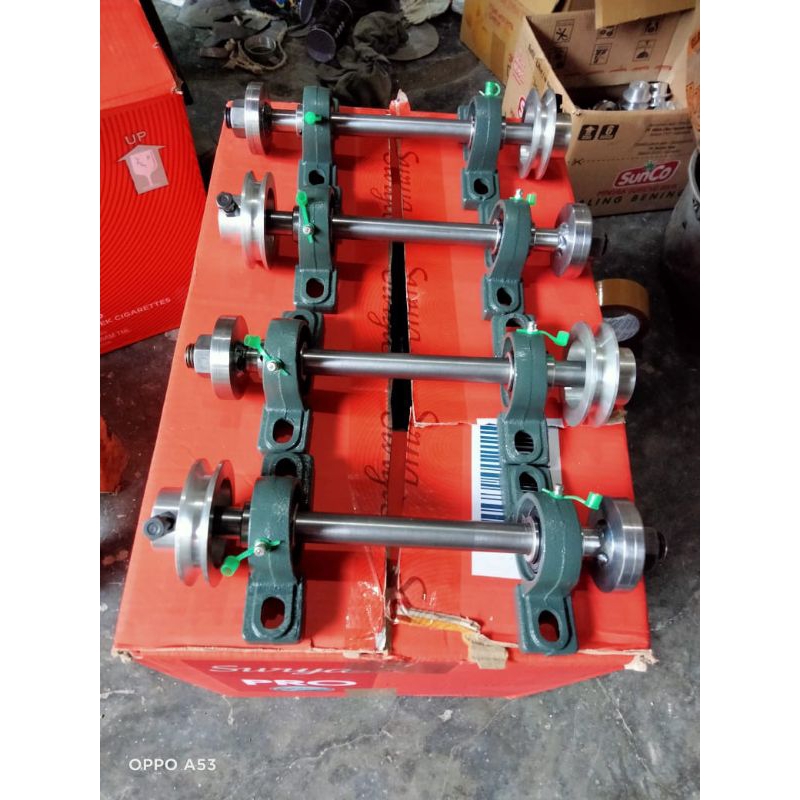 Paket As Gergaji Circle ( serkel ) 3/4" dan 2 buah Pillow block UCP 204