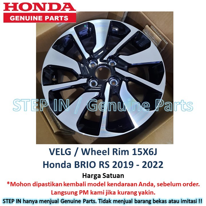 Velg ORI Velk Honda All New BRIO RS 2019 2020 2021 2022 Baru Asli Genuine Part Wheel Disk rim