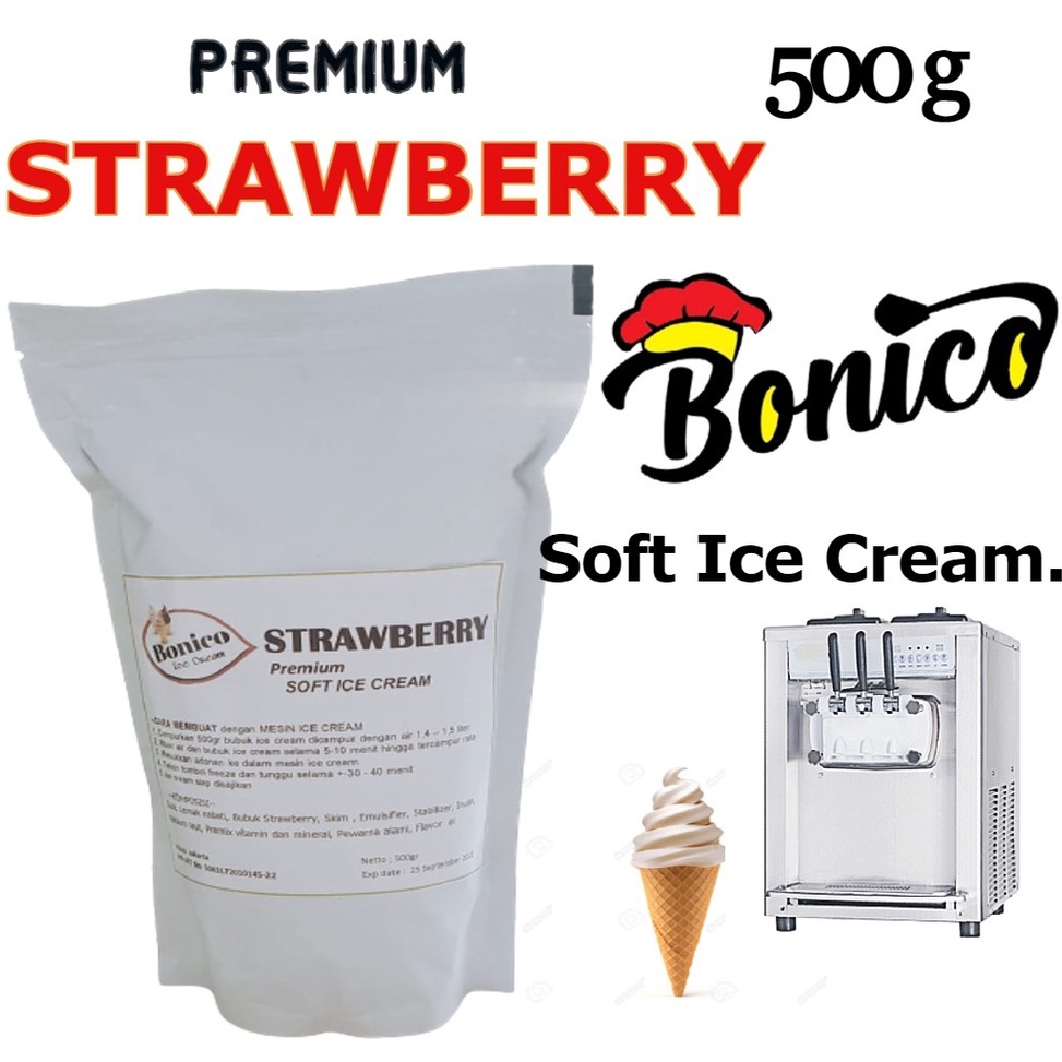 

PENJUALAN CEPATBEST SELLER BONICO STRAWBERRY SOFT ICE CREAM POWDER 5gr PREMIUM RESTO premix bubuk es krim mesin STRAWBERY