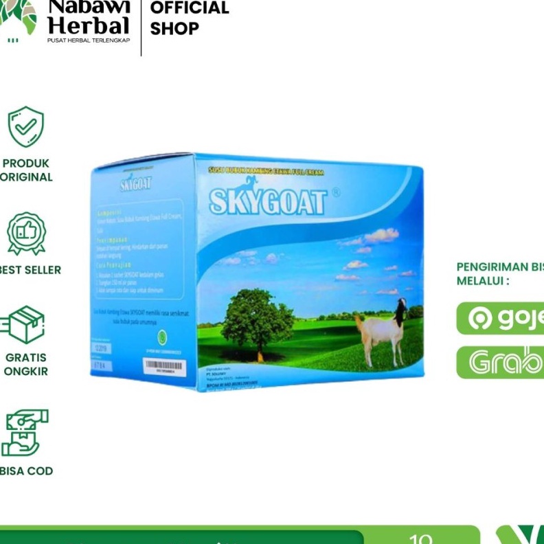 

Ready Stok SKYGOAT Susu Kambing Etawa Bubuk SKY GOAT Original Vanilla 1 Box Isi 1 Sachet