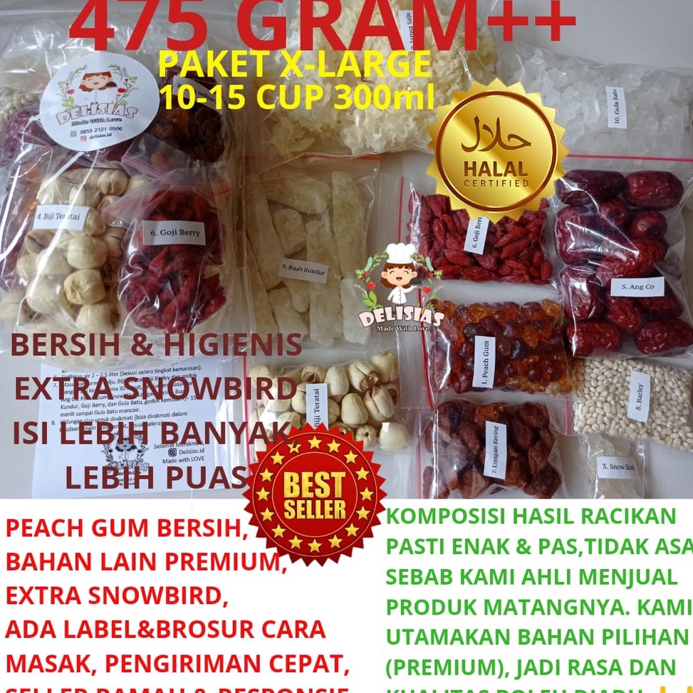 

TERBARU Peach Gum TERBANYAKPaket XL 475G 115 CUP Ukuran 3ML