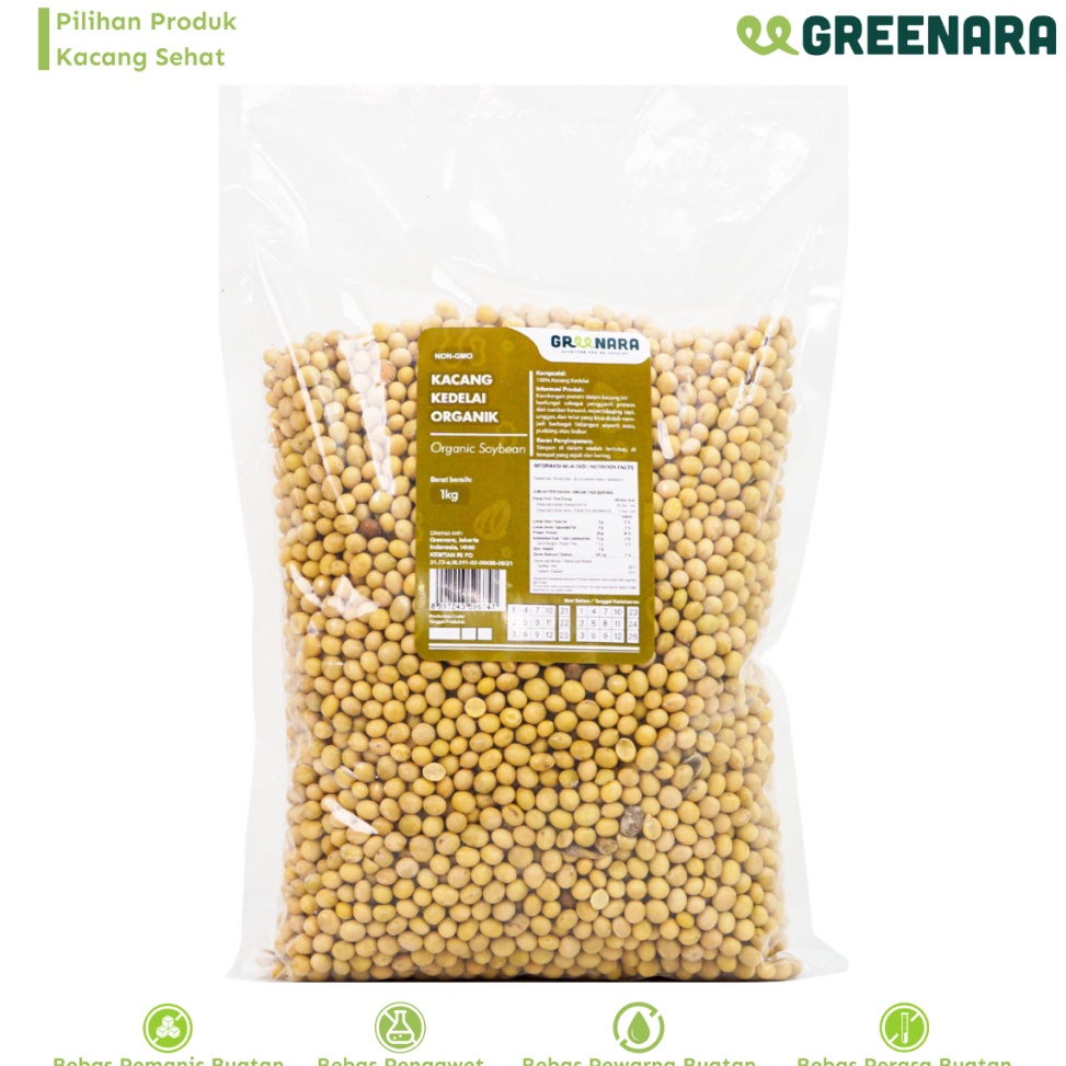 

HEMAT PROMO Greenara Kacang Kedelai 1Kg Organic Soy Bean