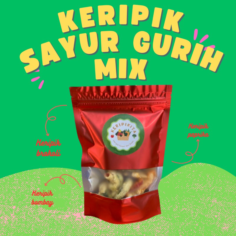 

KERIPIK SAYUR GURIH MIX 100G CAMILAN SEHAT MAKANAN RINGAN