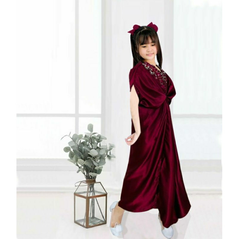 KAFTAN ANAK PEREMPUAN SHABIRATERBARU 2023 3 SAMPAI 12 TAHUN FIT MLXL
