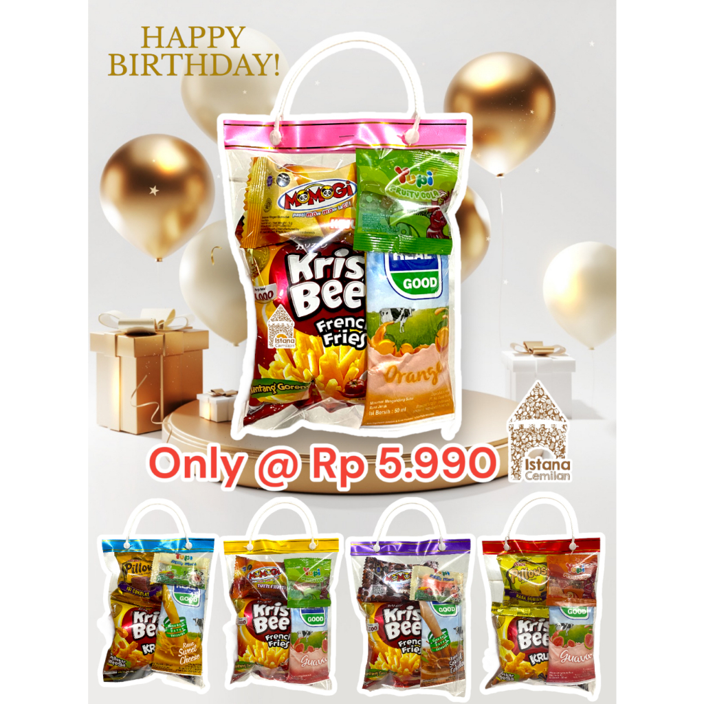

Bingkisan Ulang Tahun / Hampers / Goodie Bag Birthday Snack