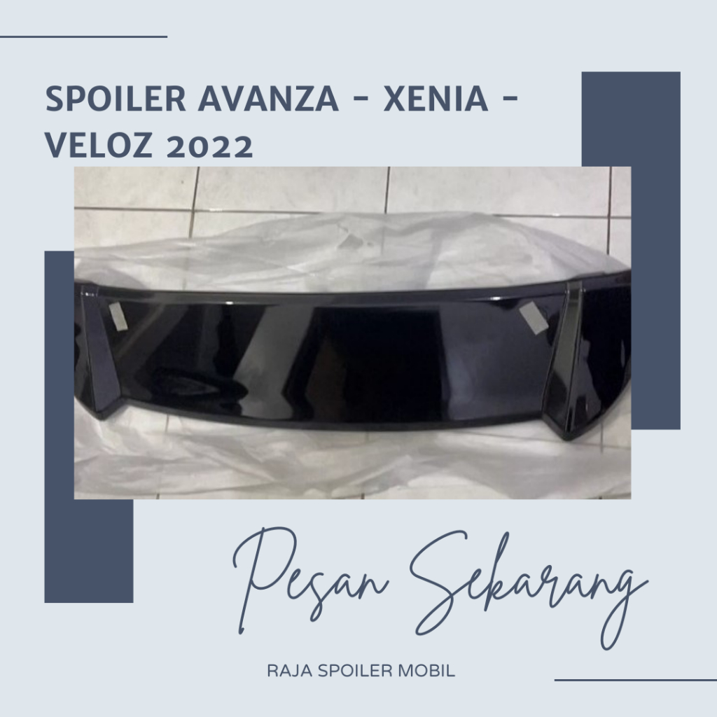 SPOILER MOBIL ALL NEW AVANZA / XENIA / ALL NEW VELOZ 2022 WITH LAMPU LOGO GR