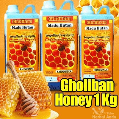 

Madu Hutan Gholiban 1kg Madu Kalimantan Mengandung Beepollen Royal Jelly