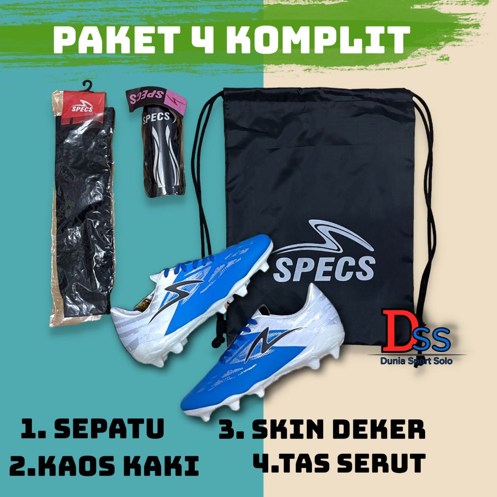 Sepatu Bola Specs Alpha Paket komplit Cod bayar Ditempat Garansi toko