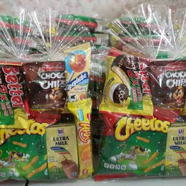 

BAYAR DITEMPAT Snack Ultah Anak Paket Hemat isi 5 Snack 1 kotak Susu