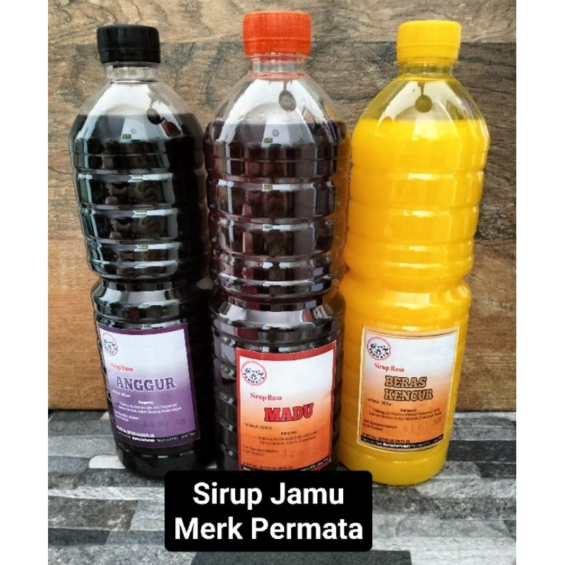 

Sirup Rasa Madu/Anggur/Beras Kencur Merk Permata 1 Ltr