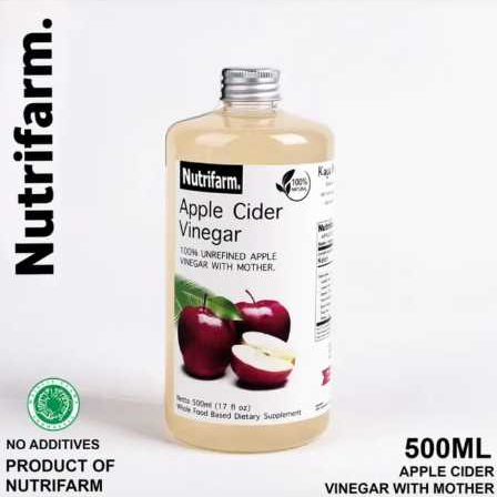 

Cuka Apel Nutrifarm 500 mL Gula Rendah