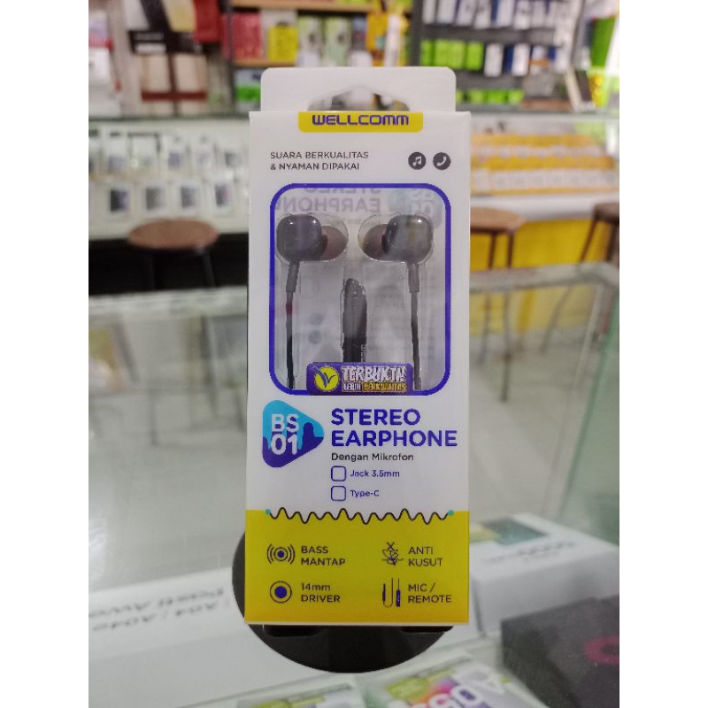 stereo earphone welcome bs01