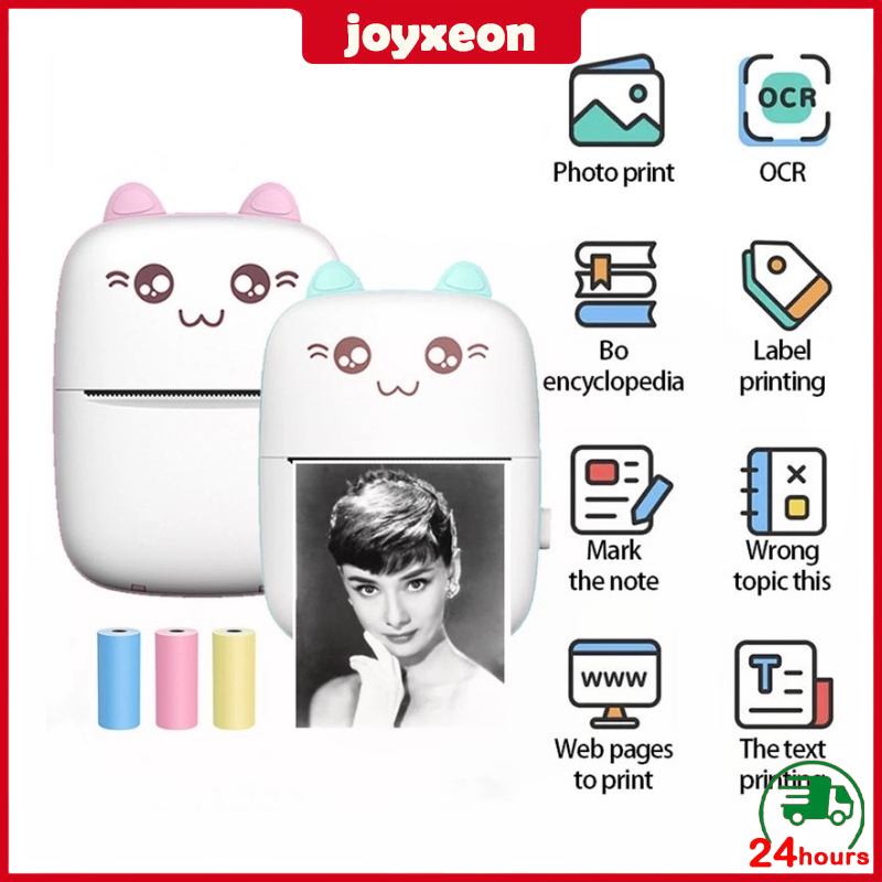 {COD}Mini Thermal Printer Bluetooth Printer Portable Tanpa Tinta Thermal Printer Label Receipt Barco