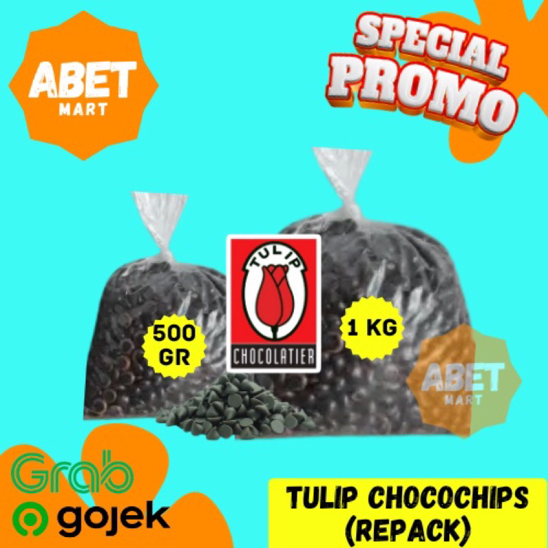 

Tulip Chocochips Repack 500Gr 1Kg - Cokelat Coklat Choco Chips Chocochip 500 Gr 1 Kg Gram Kue Topping