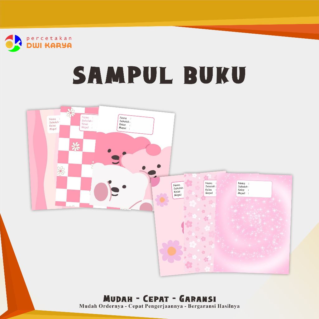 

[PAKET] SAMPUL BUKU TEMA PINK 6 LEMBAR SAMPUL BUKU AESTHETIC