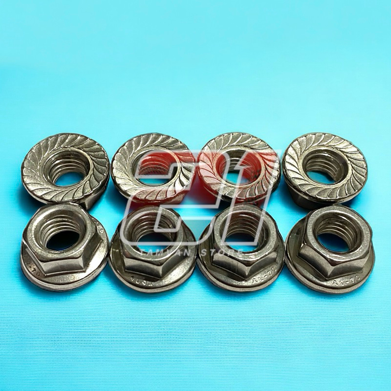 MUR FLANGE M12 DRAT 1.25 HALUS STAINLESS 304