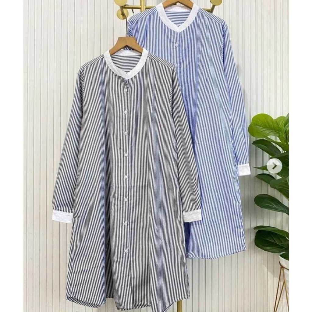 TUNIK SALUR WANITA MUSLIM LENGAN PANJANG BAHAN KATUN SALUR IMPORT PREMIUM