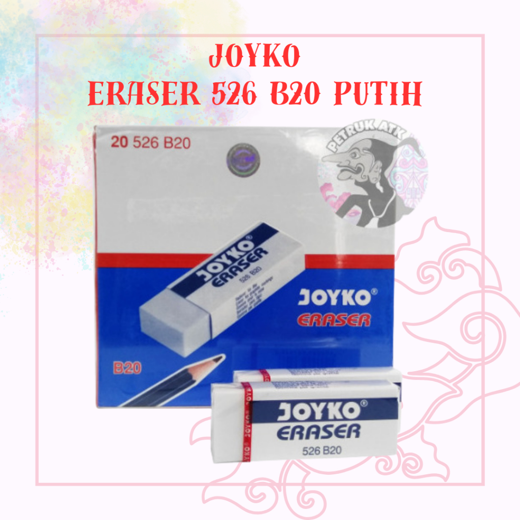 

[PCS] PENGHAPUS PENSIL / ERASER JOYKO 526 B20 PUTIH*