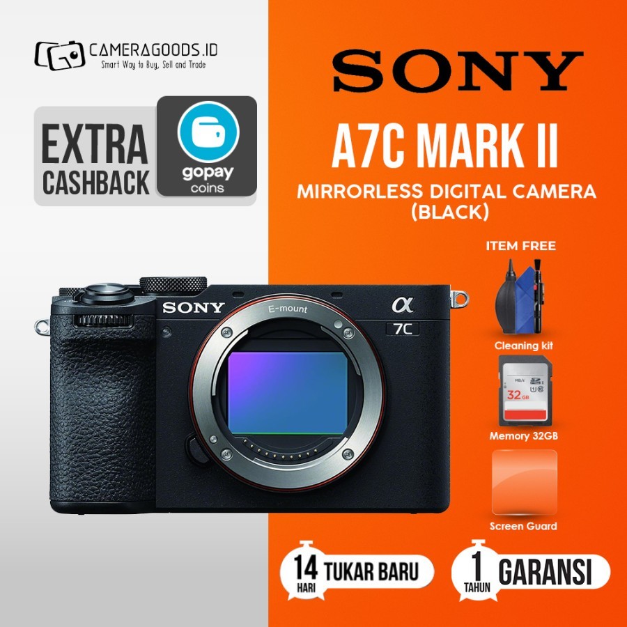 Sony Alpha A7C Mark II Mirrorless Digital Camera Body Only A7C II