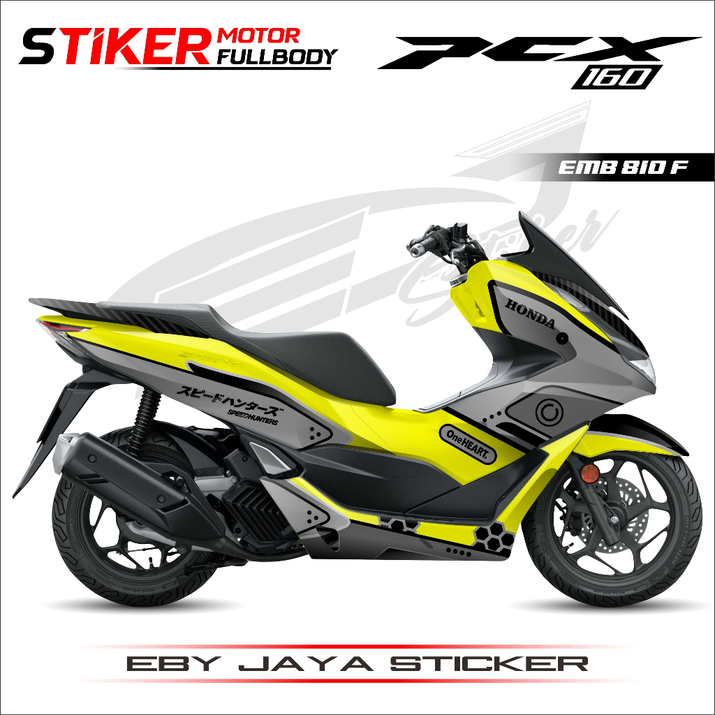 STIKER DECAL FULL BODY MOTOR PCX ALL VARIAN SIAP PAKAI-STIKER CUSTOM MOTOR VIRAL PCX FULL-EMB810