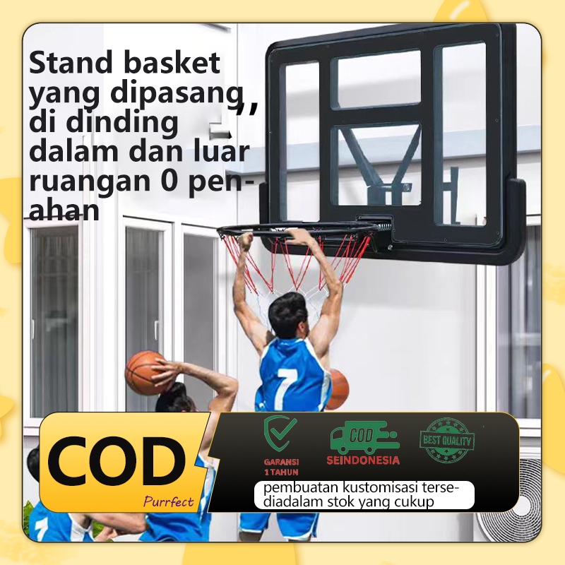 Ring Basket Dan Bola/Ring Dan Jaring Basket Tempel Dinding Dewasa/Papan basket Plus Ring besar/ Kera