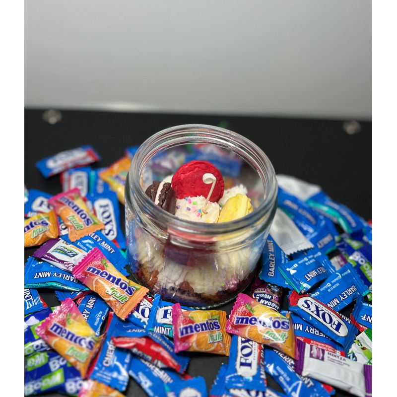 Soy wax lilin aromaterapi macaroon jar