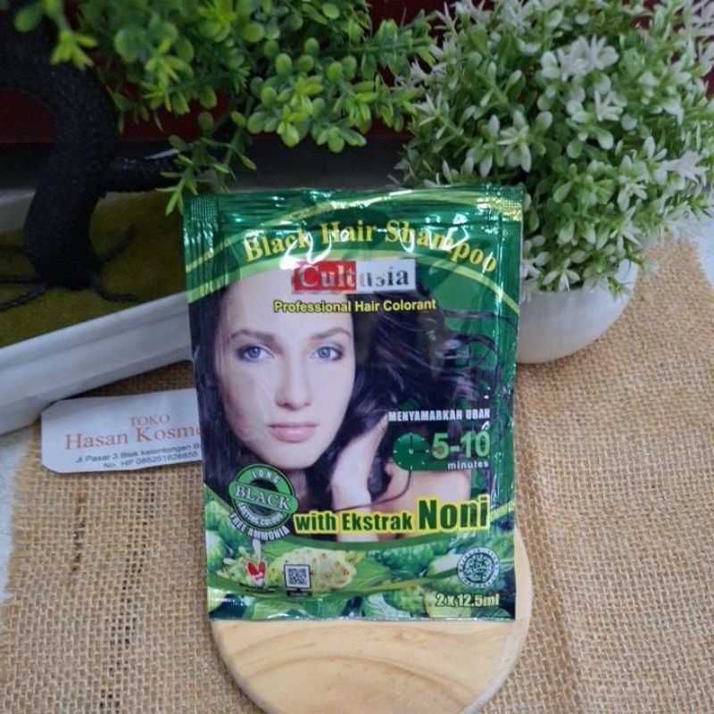 CULTUSIA BLACK hair shampoo hitam