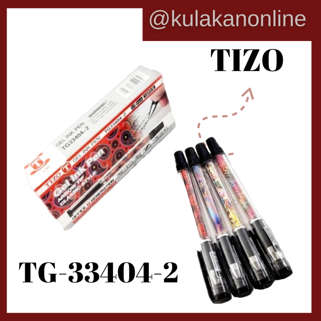 

Gel Pen TIZO BATIK / Pulpen Murah / Ballpoint tizo TG-33404-2 (1 Pak isi 12 pcs)