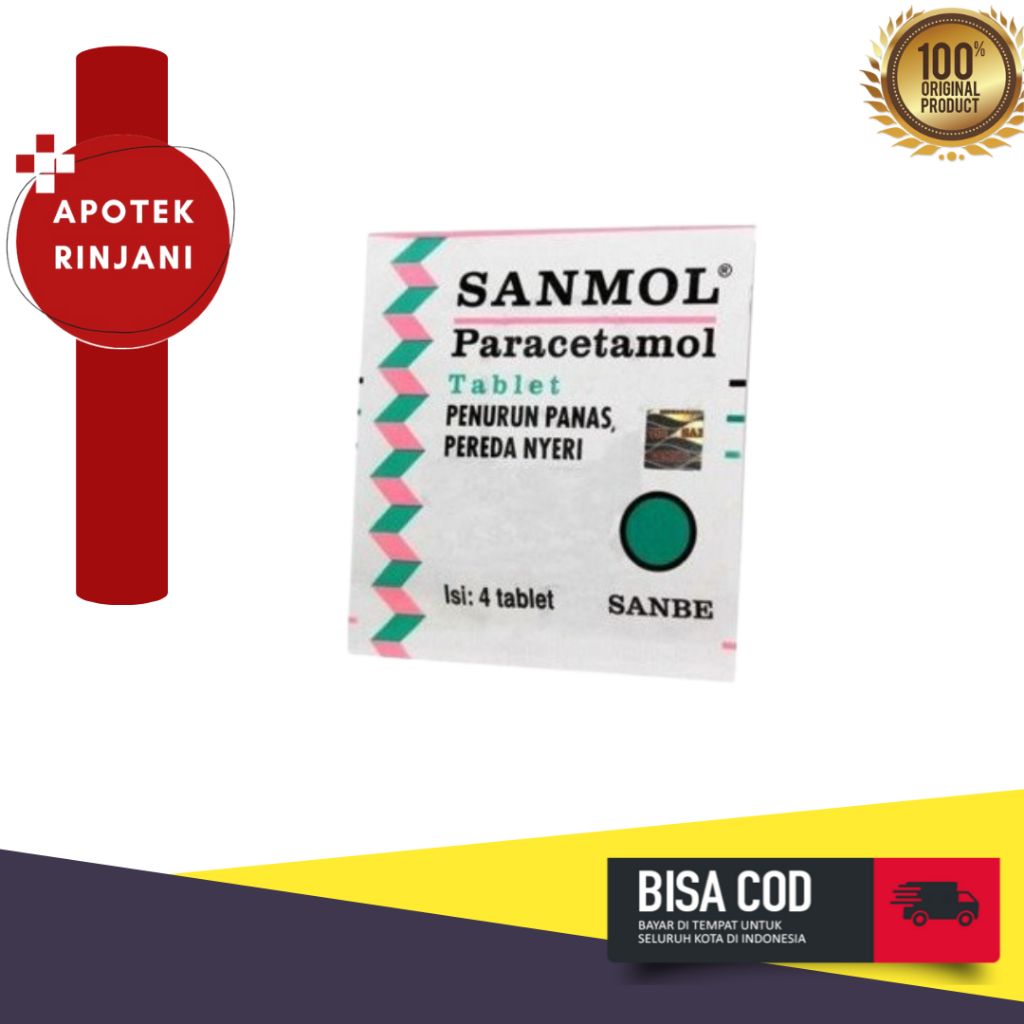 SANMOL OBAT PENURUN PANAS (4 TABLET)