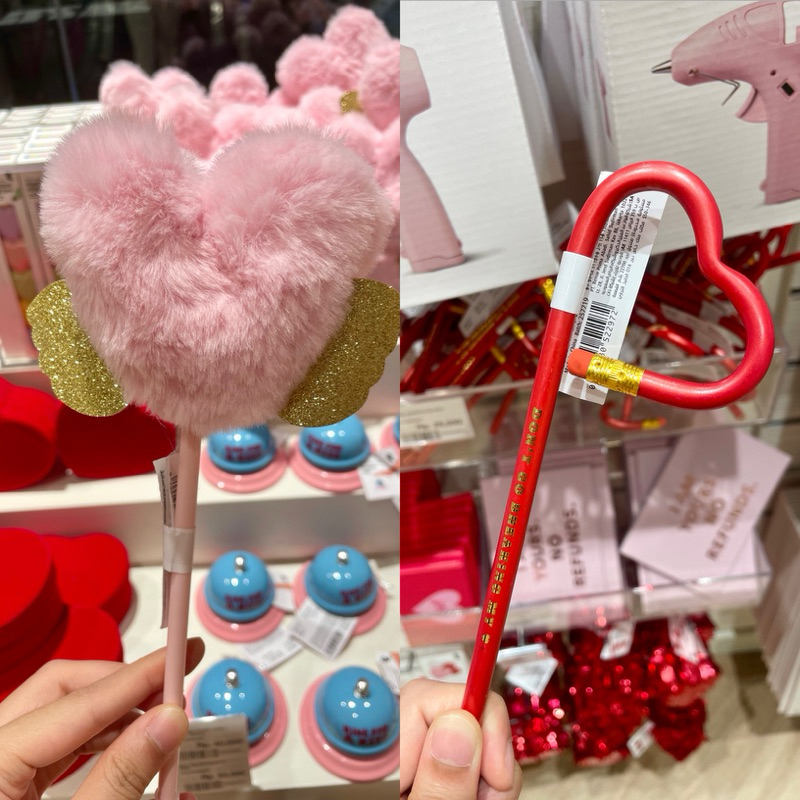 

[FLYING TIGER] Heart Shaped Valentine Pen and Pencil | Pena Pensil Valentine