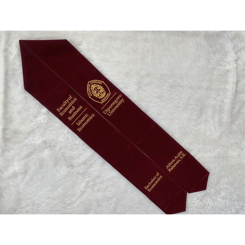 Selempang Wisuda Leher ( Free Logo) #E