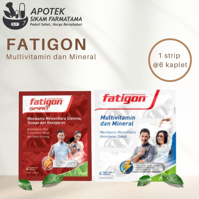 MULTIVITAMIN FATIGON/ FATIGON SPIRIT | Fatigon Putih/ Fatigon Merah