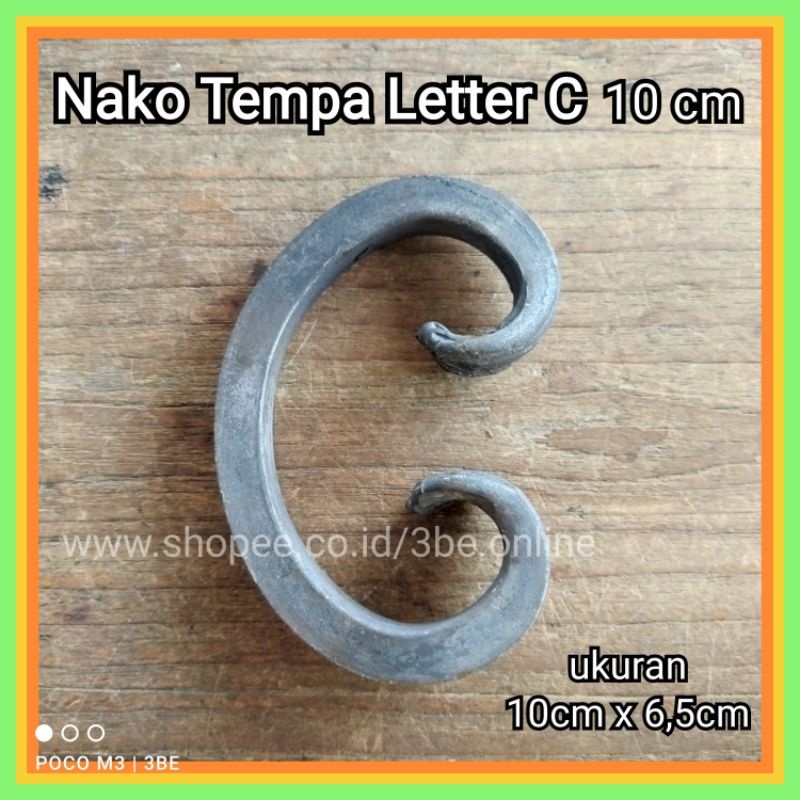 ornamen tempa nako letter C 10 virkan hiasan pintu pagar besi asesoris tralis rumah