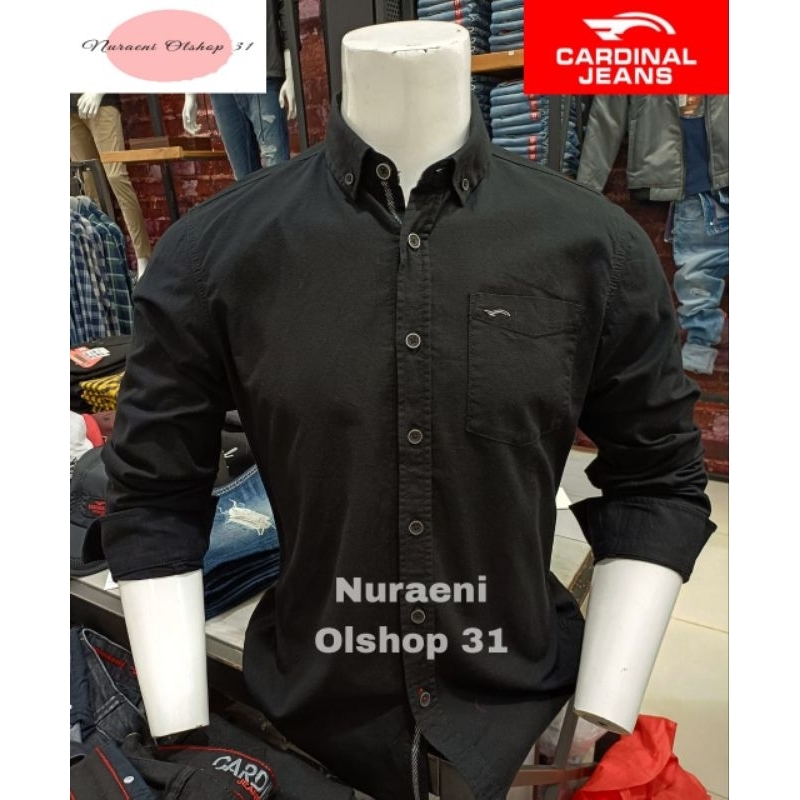 KEMEJA CARDINAL JEANS SLIMFIT HITAM