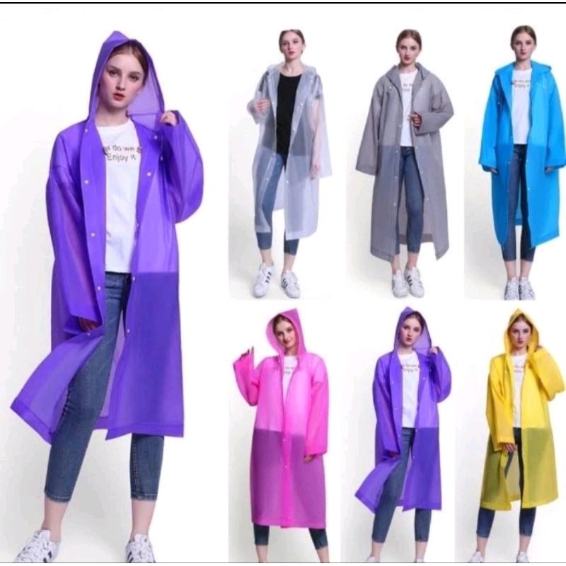 JAS HUJAN PRIA DAN WANITA RAINCOAT KOREAN BAHAN DI JAMIN TEBAL MOTIF POLOS  JAZ HUJAN