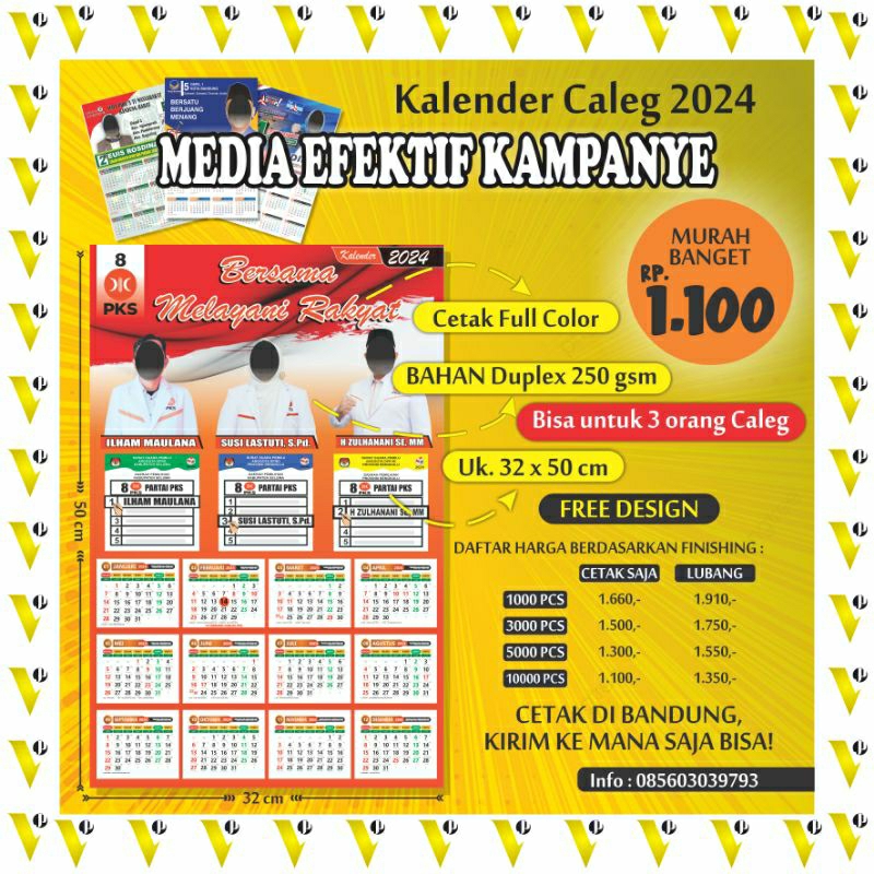 

[MURAH & KUALITAS] KALENDER 2025 PILKADA 2024, UK.32X50CM, BHN DUPLEX 250 GSM (TEBAL)