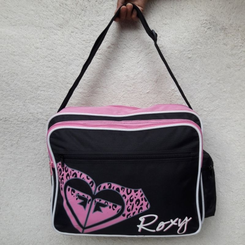 Tas Roxy Selempang Wanita Kanvas Pink
