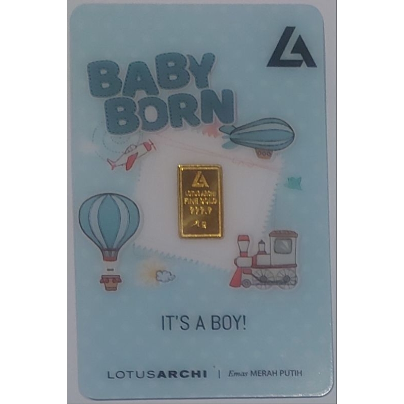 Logam Mulia Lotus Archi 1 Gram Baby Born It's A Boy