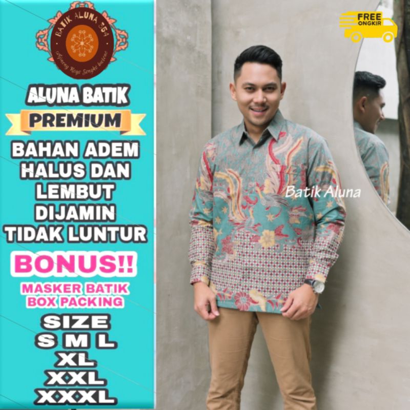 batik Aluna premium baju dinas batik baju batik solo atasan wanita batik baju Lengan Panjang Premium