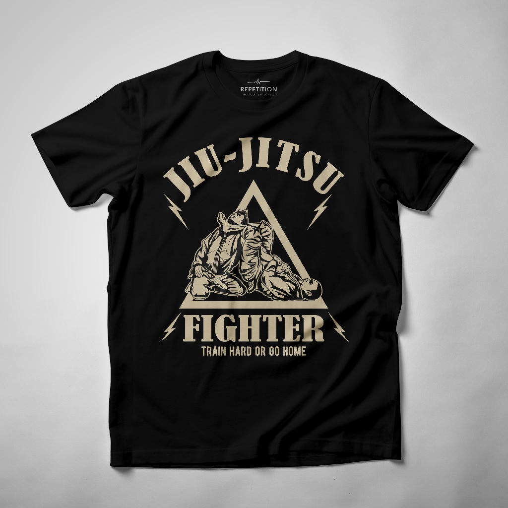 Jiu Jitsu Fighter - Repetition T-Shirt Gym Design