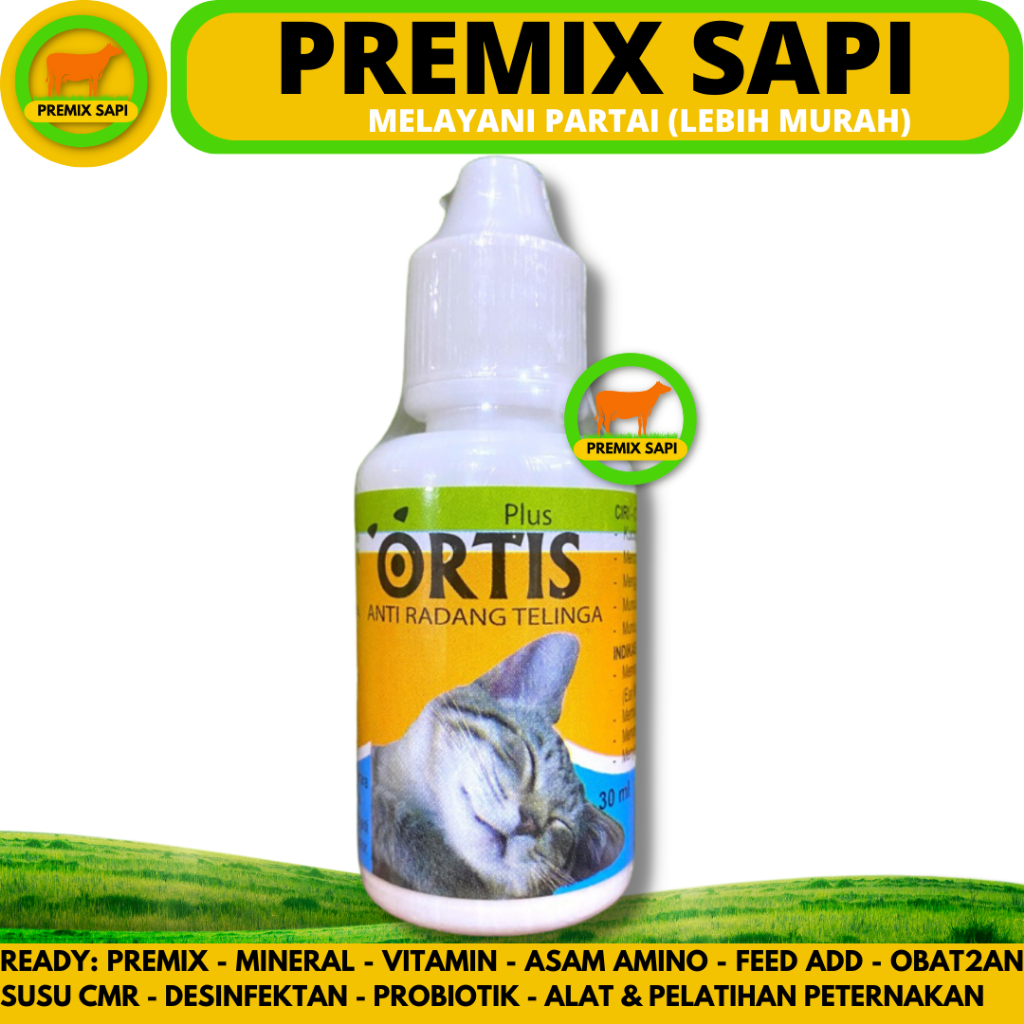 ORTIS CAT 30ML - Obat Telinga Kucing Bengkak Gatal Kutu Earmites - Obat Tetes Telinga Kucing Anjing 