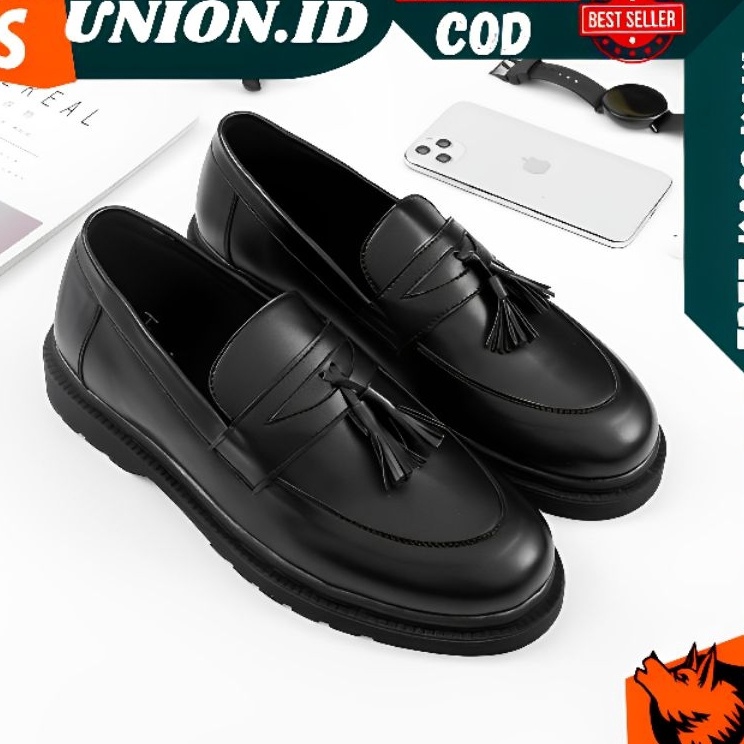 New trxtT4f UNION PRABU Sepatu Formal Pria Casual Kerja Kantor Kuliah Kondangan Formal Pantofel Hita