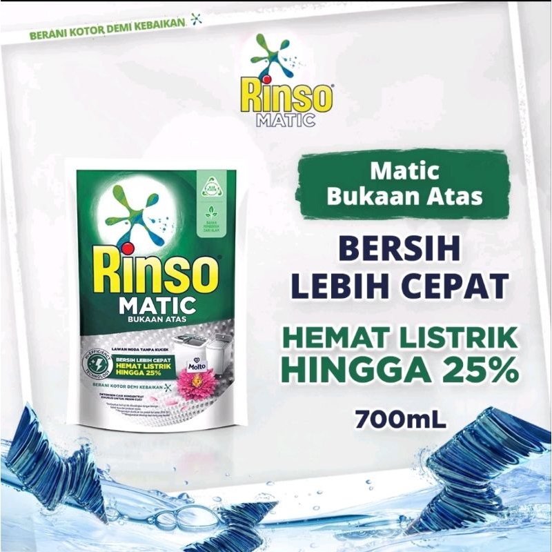 RINSO MATIC DETERGEN BUKAAN ATAS 700ML